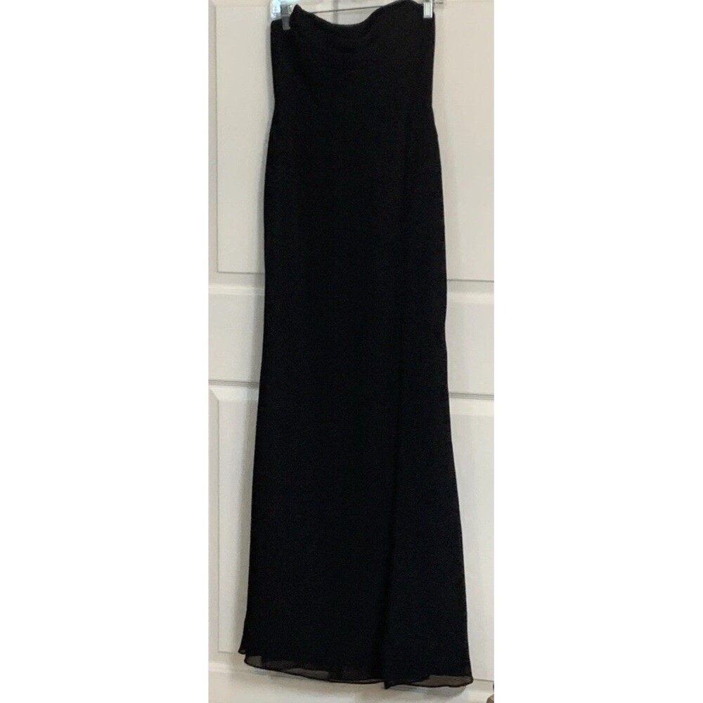 Azazie Formal Dress Gown Women’s A2 Black Mermaid Satin Polyester Strapless